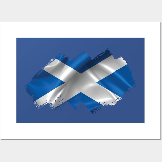 Flag of Scotland Wall Art by Teemperor